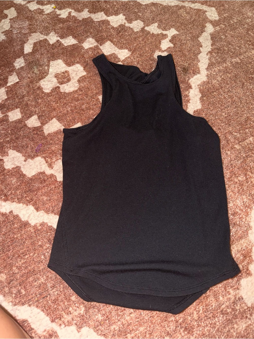 lululemon athletica Black Ribbed Racerback Tank